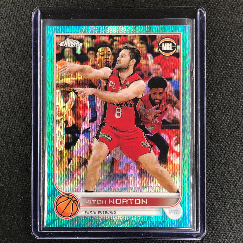 2022-23 Topps Chrome Nbl Mitch Norton Aqua Wave /199 No 64