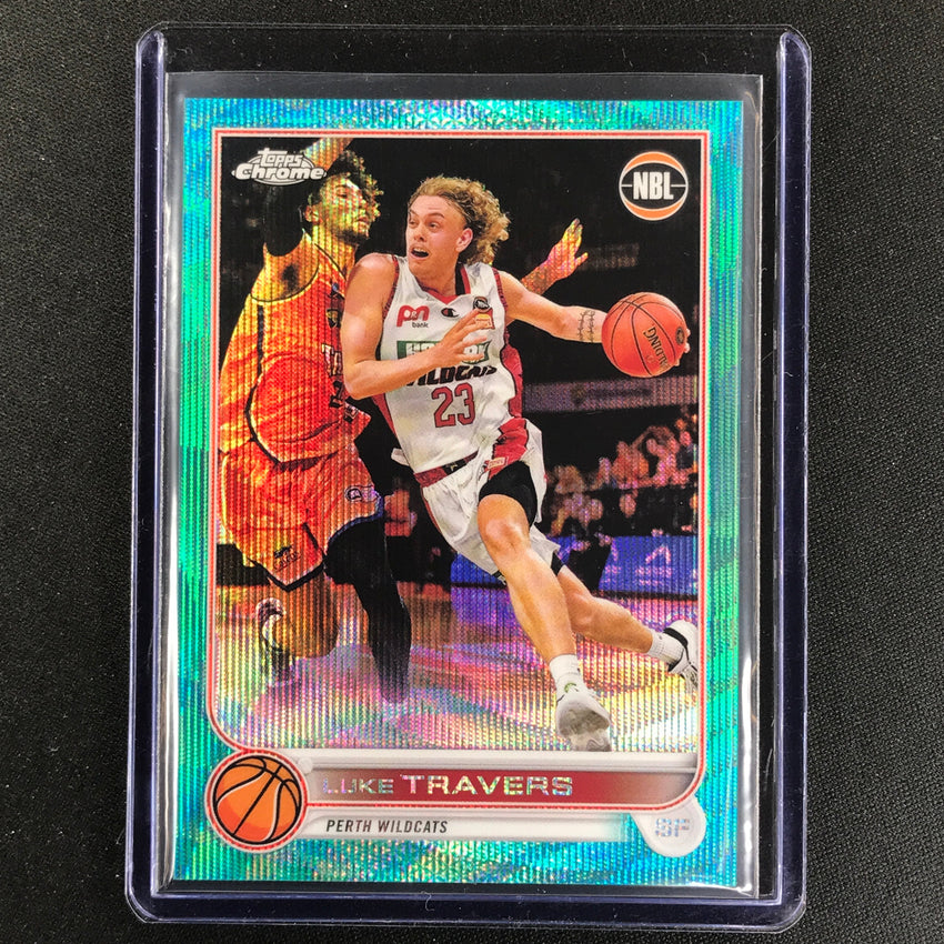 2022-23 Topps Chrome NBL LUKE TRAVERS Aqua Wave /199 #67