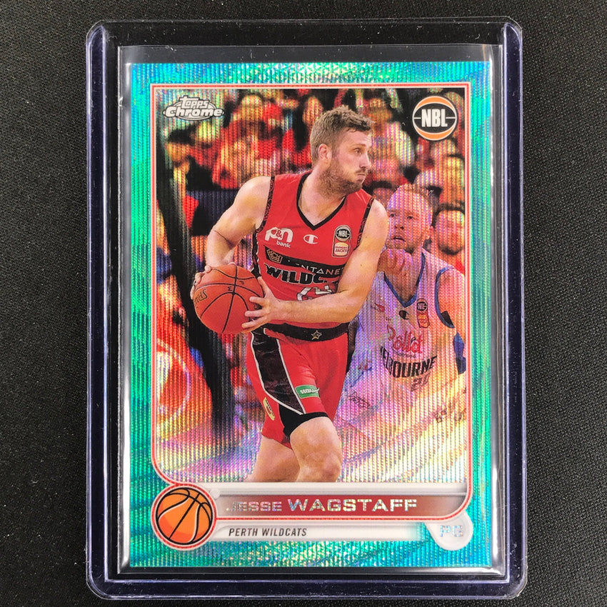 2022-23 Topps Chrome Nbl Jesse Wagstaff Aqua Wave /199 No 68