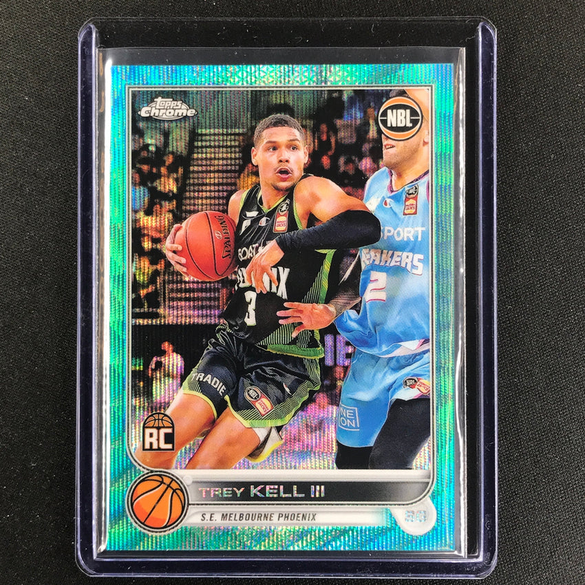 2022-23 Topps Chrome NBL TREY KELL III Rookie Aqua Wave /199 #75