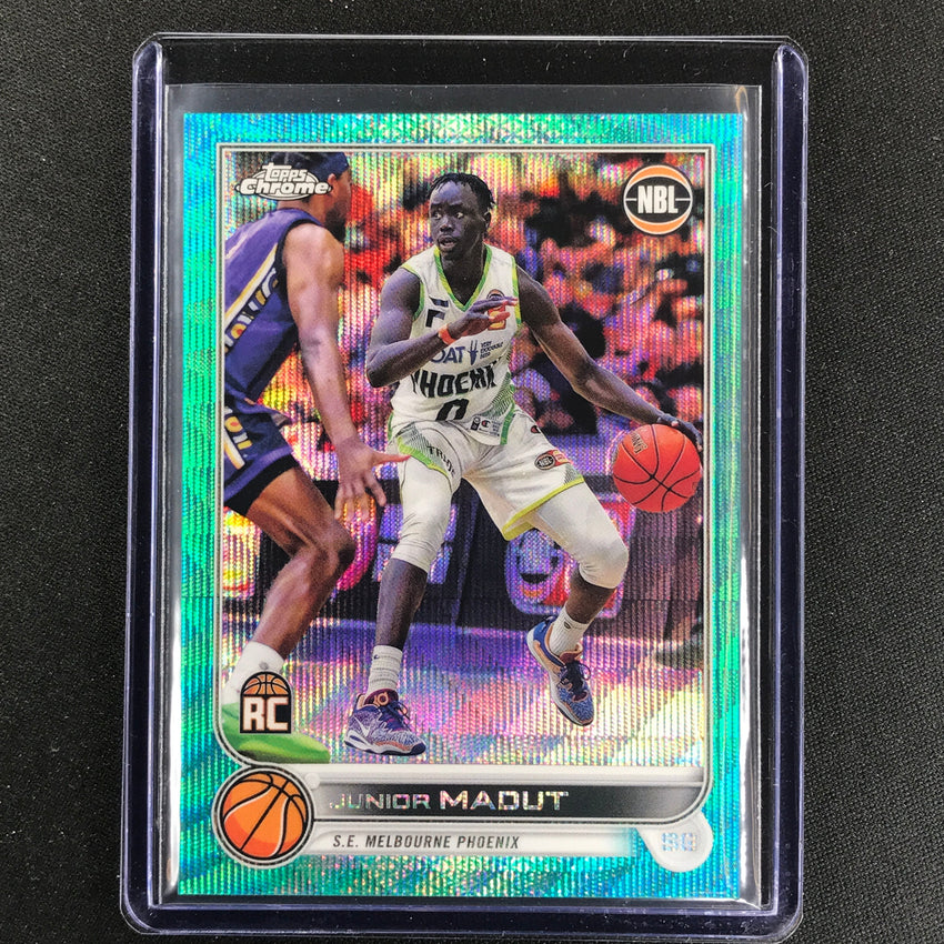 2022-23 Topps Chrome NBL JUNIOR MADUT Rookie Aqua Wave /199 #76