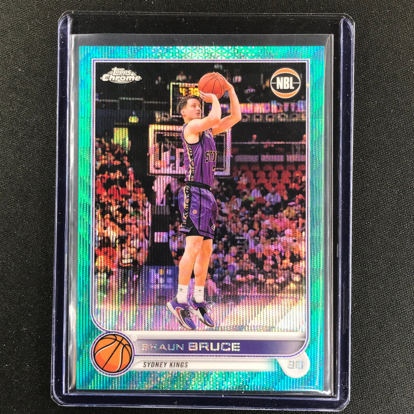 2022-23 Topps Chrome NBL SHAUN BRUCE Aqua Wave /199 #81