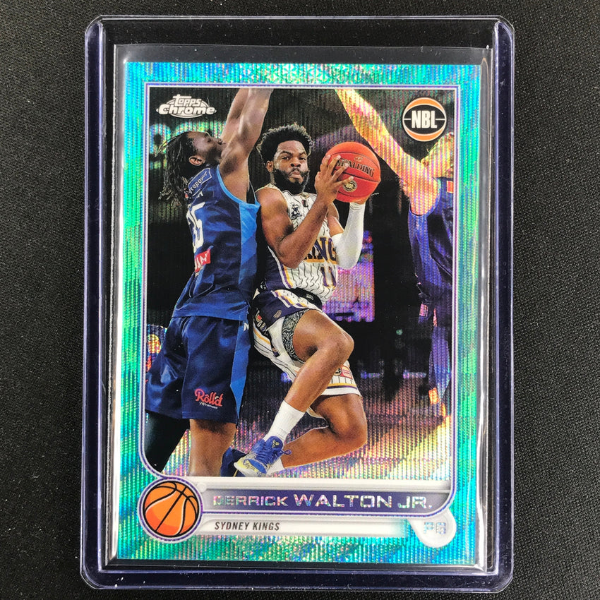 2022-23 Topps Chrome Nbl Derrick Walton Jr. Aqua Wave /199 No 83