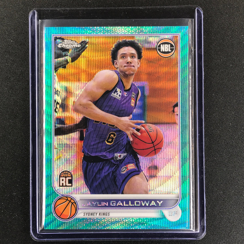 2022-23 Topps Chrome Nbl Jaylin Galloway Rookie Aqua Wave /199 No 87