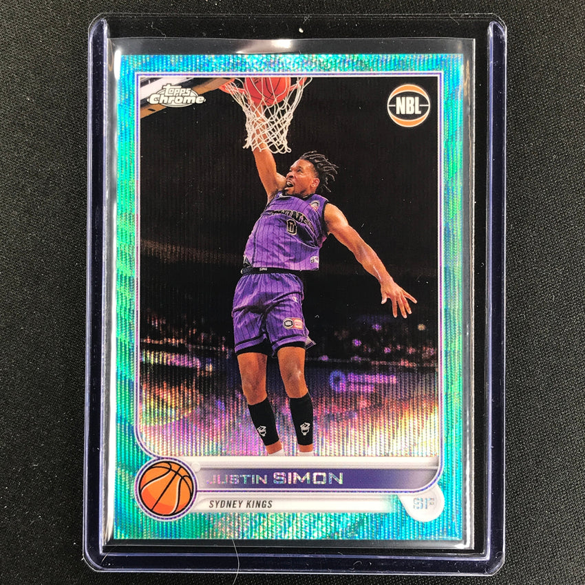 2022-23 Topps Chrome NBL JUSTIN SIMON Aqua Wave /199 #88