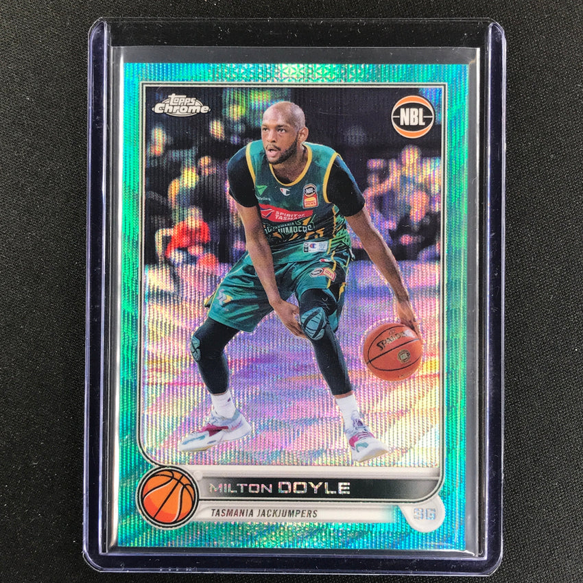 2022-23 Topps Chrome Nbl Milton Doyle Aqua Wave /199 No 90