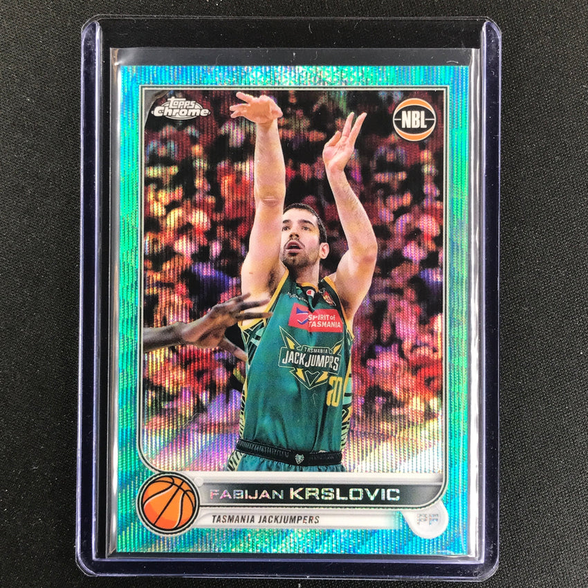 2022-23 Topps Chrome Nbl Fabijan Krslovic Aqua Wave /199 No 93