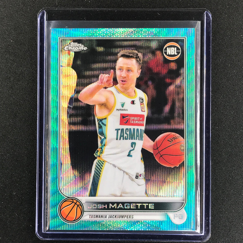 2022-23 Topps Chrome Nbl Josh Magette Aqua Wave /199 No 94