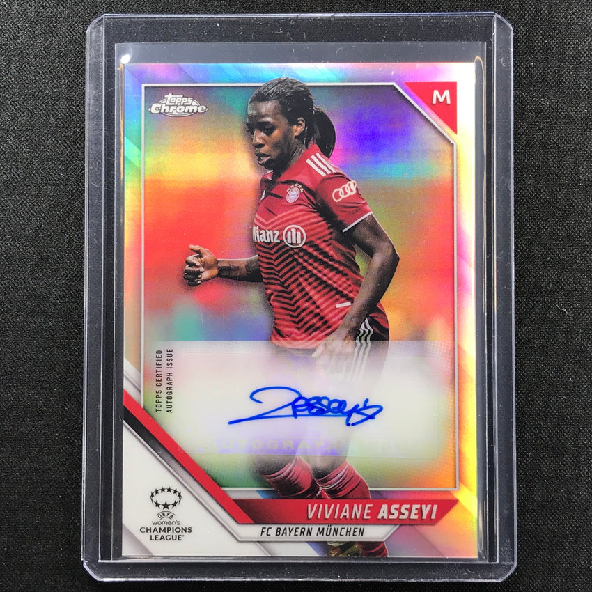 2021-22 Topps Chrome Uefa Ucl Womens Viviane Asseyi Refractor Auto No Va A