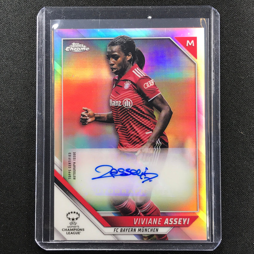 2021-22 Topps Chrome Uefa Ucl Womens Viviane Asseyi Refractor Auto No Va B