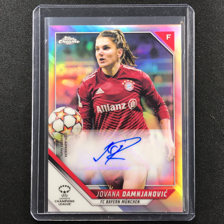 2021-22 Topps Chrome Uefa Ucl Womens Jovana Damnjanovic Refractor Auto No Jd B
