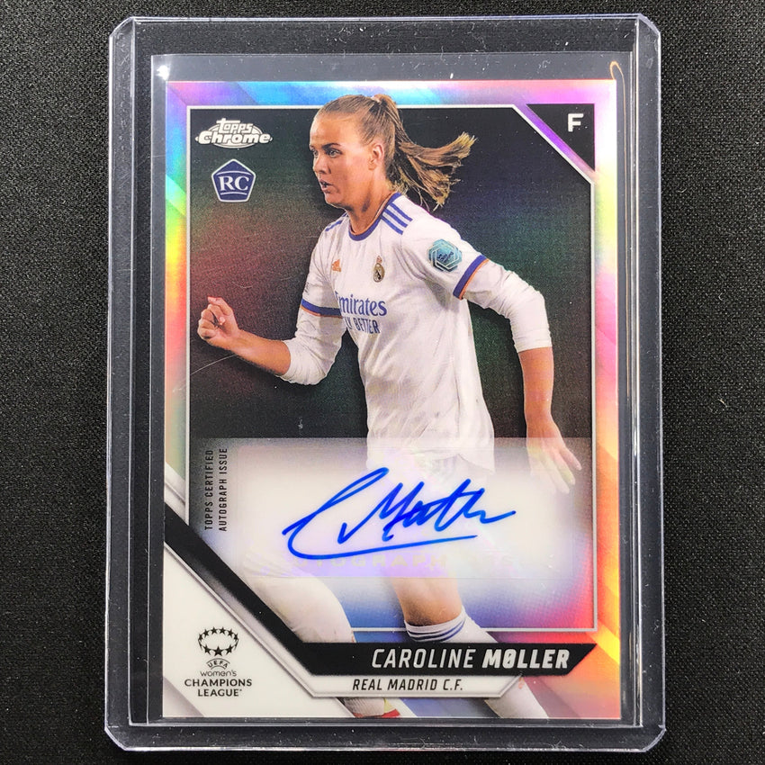 2021-22 Topps Chrome Uefa Ucl Womens Caroline Moller Refractor Auto No Cm