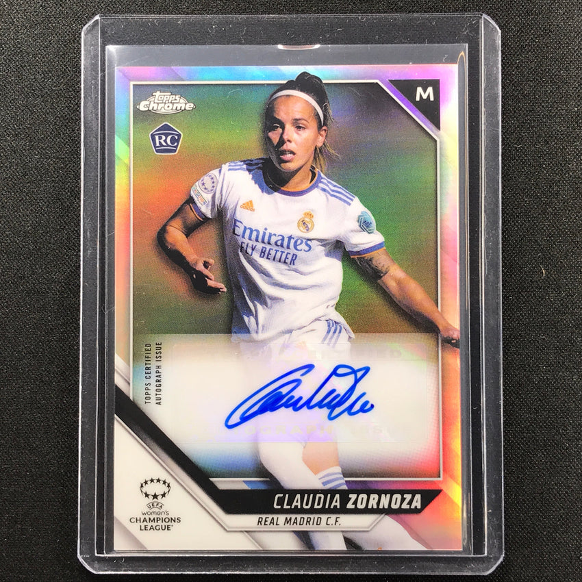 2021-22 Topps Chrome Uefa Ucl Womens Claudia Zornoza Refractor Rookie Auto No Cz