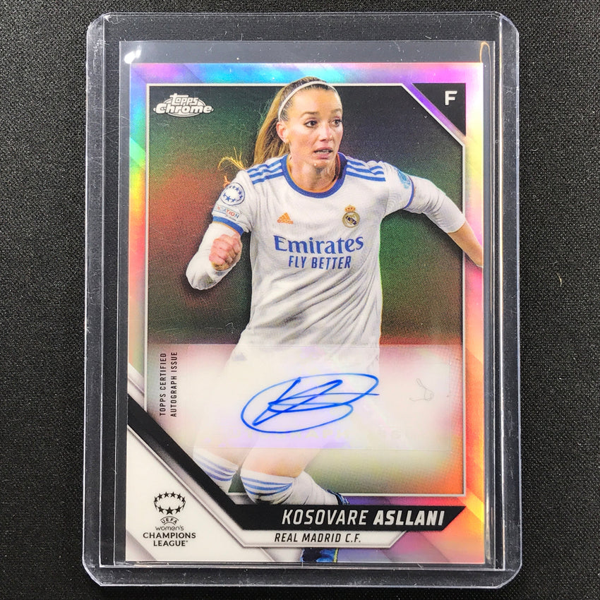 2021-22 Topps Chrome Uefa Ucl Womens Kosovare Asllani Refractor Auto No Ka B