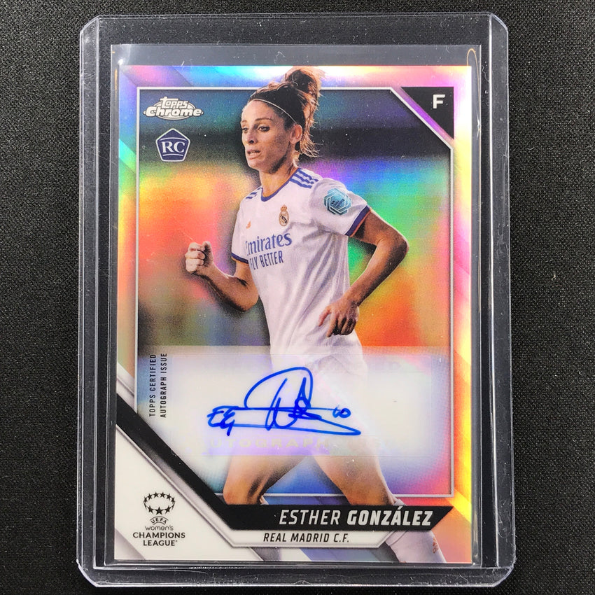 2021-22 Topps Chrome Uefa Ucl Womens Esther Gonzalez Rookie Auto No Eg A