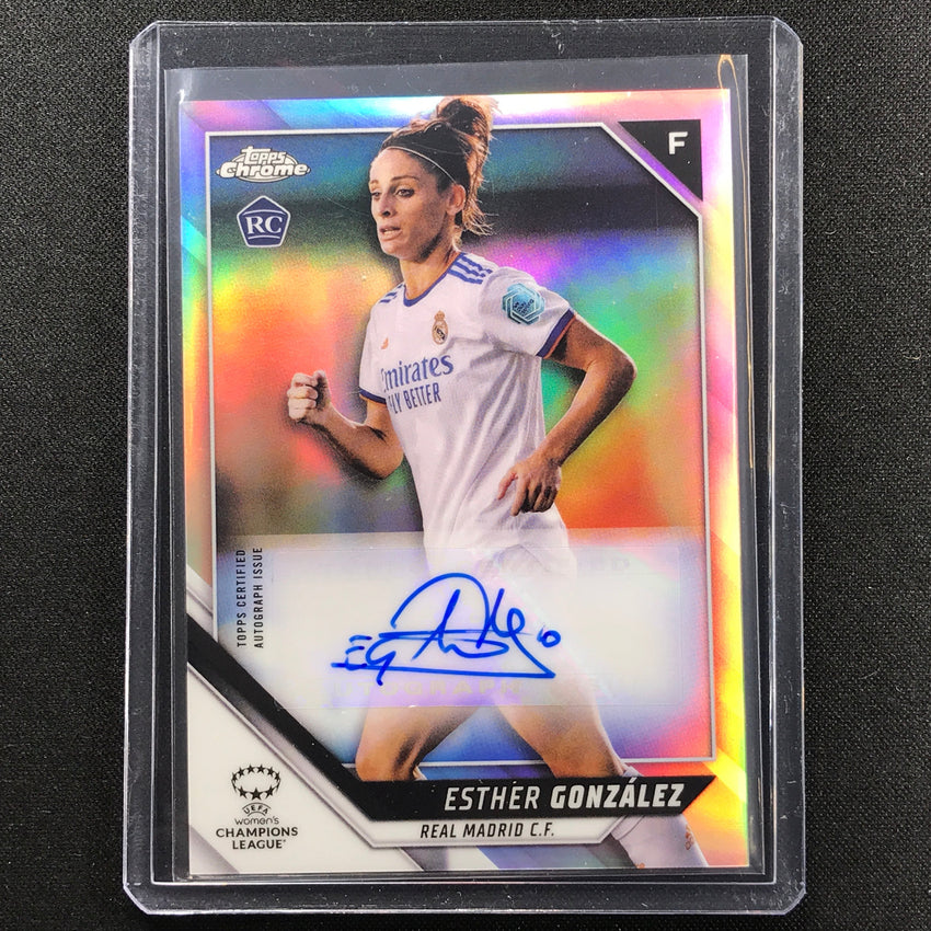 2021-22 Topps Chrome Uefa Ucl Womens Esther Gonzalez Rookie Auto No Eg B