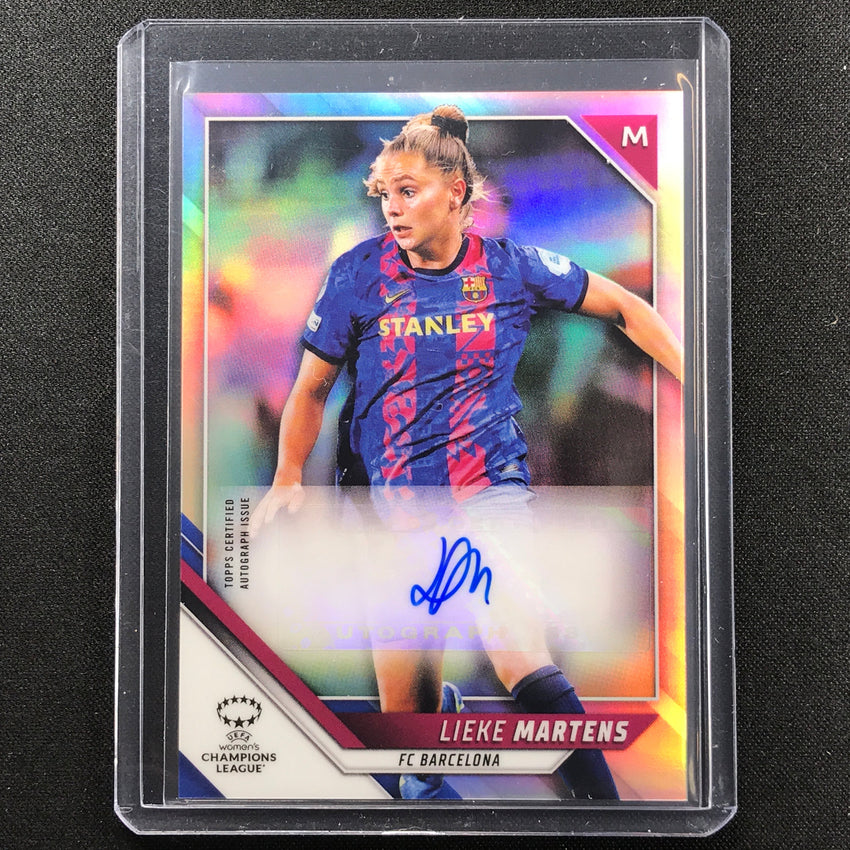 2021-22 Topps Chrome Uefa Ucl Womens Lieke Martens Refractor Auto No Lm