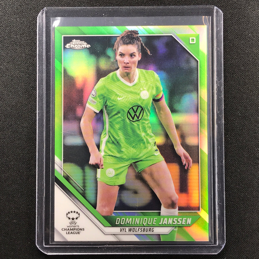 2021-22 Topps Chrome Uefa Ucl Womens Dominique Janssen Neon Green 95/99