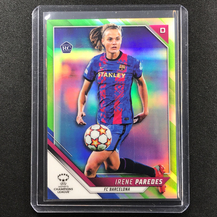 2021-22 Topps Chrome Uefa Ucl Womens Irene Paredes Rookie Neon Green 87/99