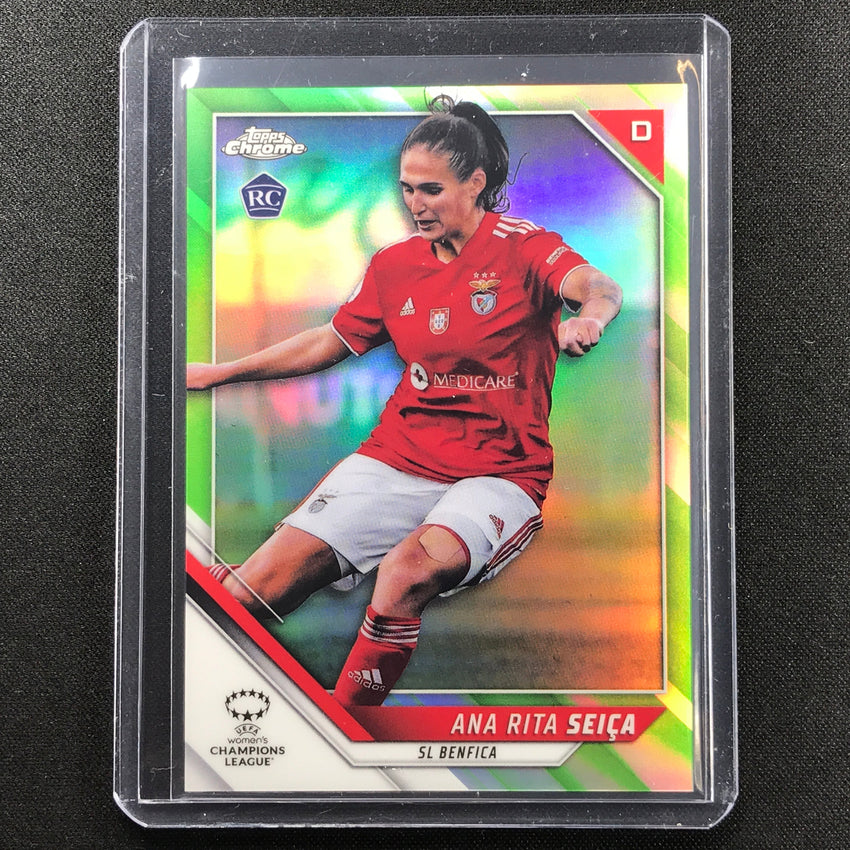 2021-22 Topps Chrome Uefa Ucl Womens Ana Rita Seica Rookie Neon Green 71/99