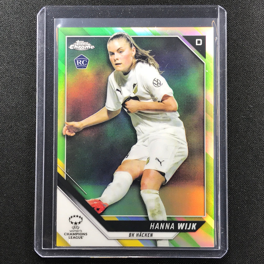 2021-22 Topps Chrome Uefa Ucl Womens Hanna Wijk Rookie Neon Green 96/99