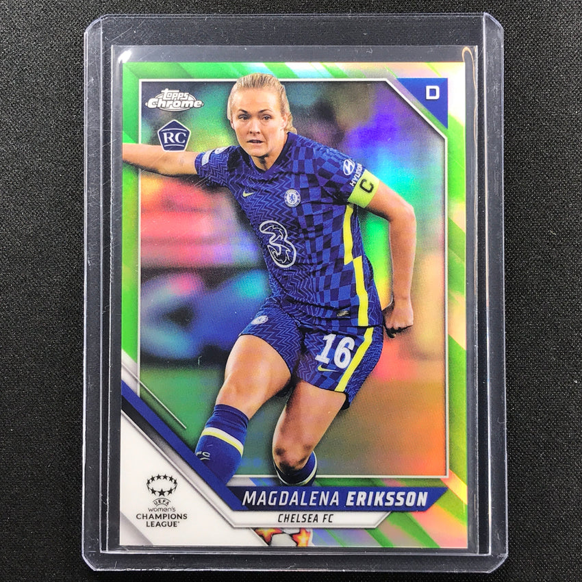 2021-22 Topps Chrome Uefa Ucl Womens Magdalena Eriksson Rookie Neon Green 2/99