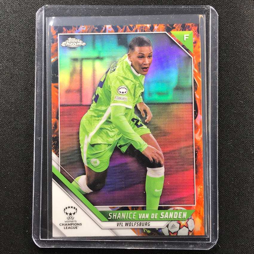 2021-22 Topps Chrome Uefa Ucl Womens Shanice Van De Sanden Inferno 17/75