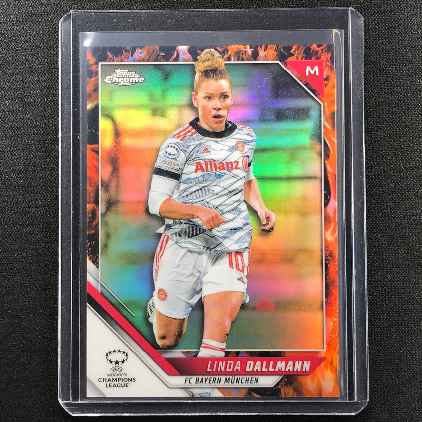 2021-22 Topps Chrome Uefa Ucl Womens Linda Dallmann Inferno 38/75