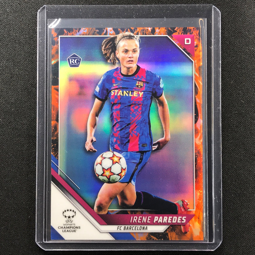 2021-22 Topps Chrome Uefa Ucl Womens Irene Paredes Rookie Inferno 18/75