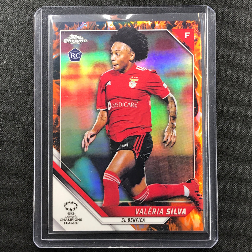 2021-22 Topps Chrome Uefa Ucl Womens Valeria Silva Rookie Inferno 26/75