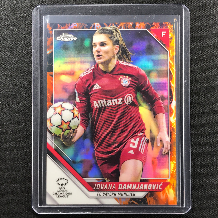 2021-22 Topps Chrome Uefa Ucl Womens Jovana Damnjanovic Inferno 39/75