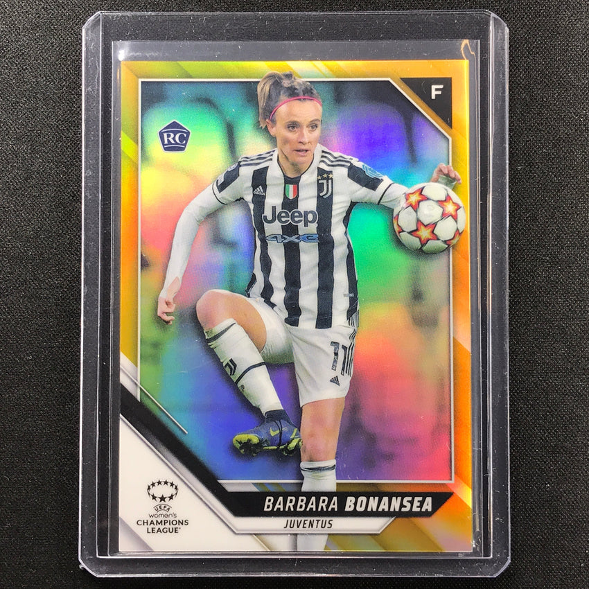 2021-22 Topps Chrome Uefa Ucl Womens Barbara Bonansea Rookie Gold 23/50