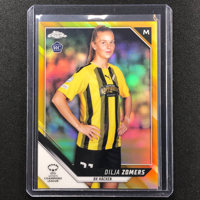 2021-22 Topps Chrome Uefa Ucl Womens Dilja Zomers Rookie Gold 43/50
