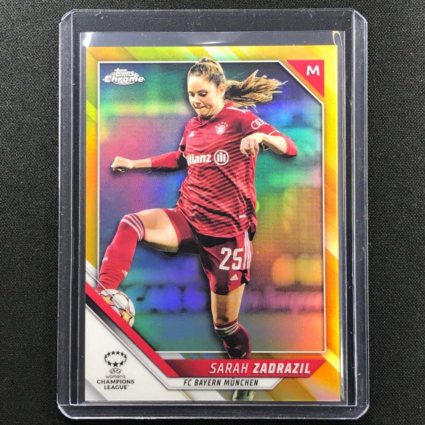 2021-22 Topps Chrome Uefa Ucl Womens Sarah Zadrazil Gold 29/50