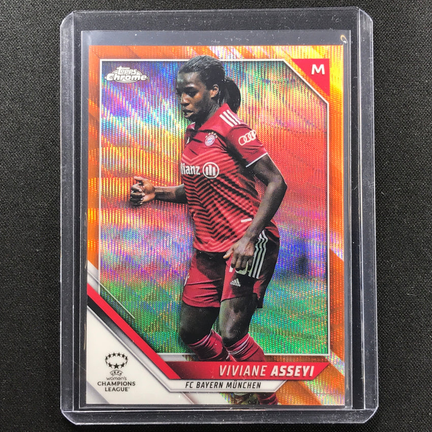 2021-22 Topps Chrome Uefa Ucl Womens Viviane Asseyi Orange Wave 14/25