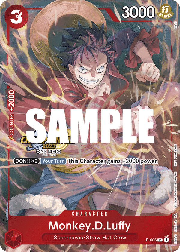 Monkey.D.Luffy (006) - P-006 - Championship 2023 Celebration Pack Promo