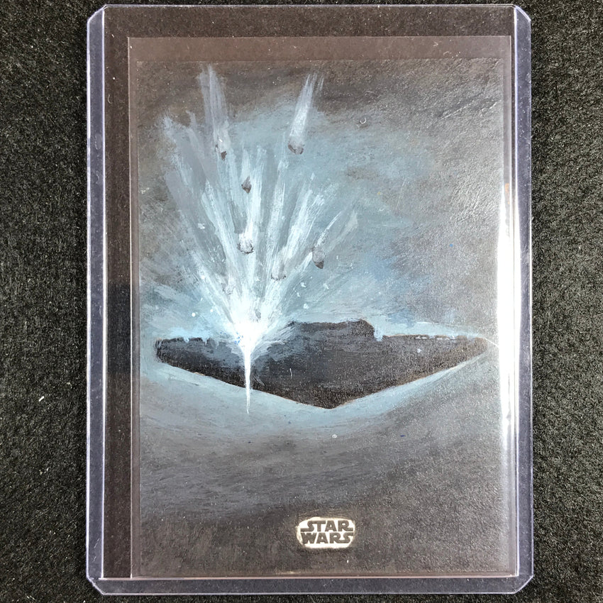 2023 Topps Finest Star Wars Holdo Maneuver Sketch Card 1/1 Derek Johnson