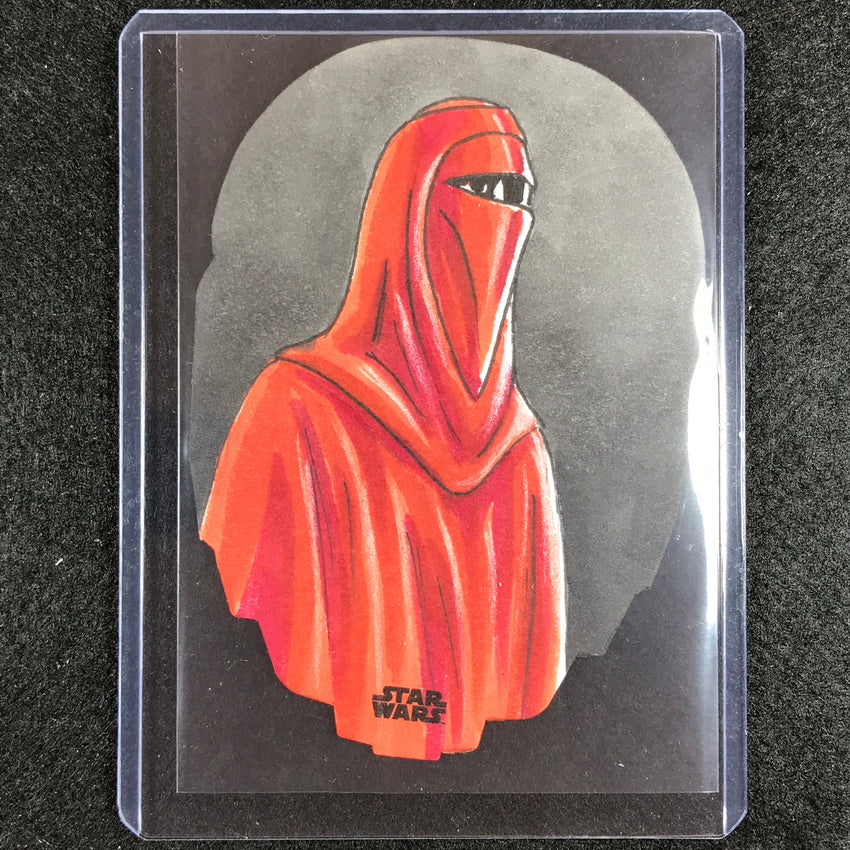 2023 Topps Finest Star Wars Imperial Guard Shaped Sketch Card 1/1 Emre Varlibas