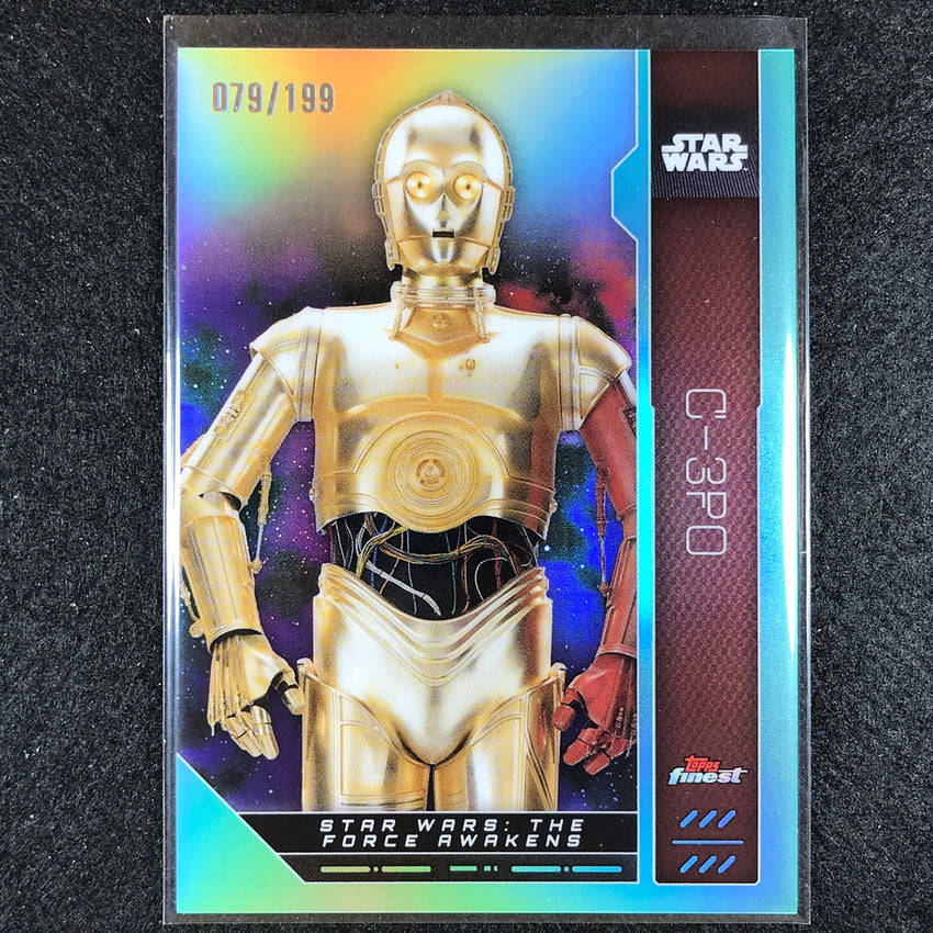 2023 Topps Finest Star Wars C-3PO Base Aqua 79/199 #32