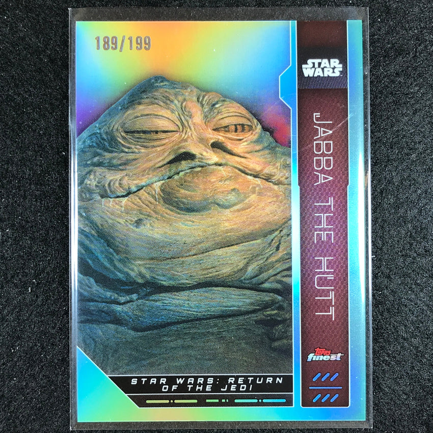 2023 Topps Finest Star Wars JABBA THE HUTT Base Aqua 189/199 #57