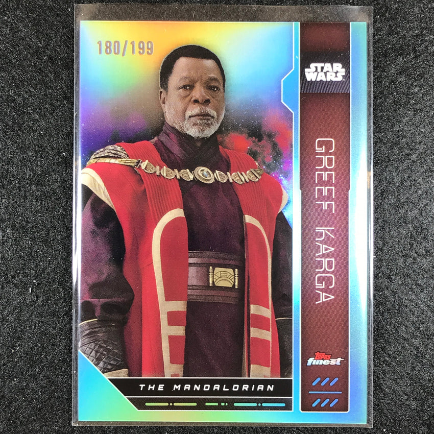 2023 Topps Finest Star Wars GREEF KARGA Base Aqua 180/199 #99