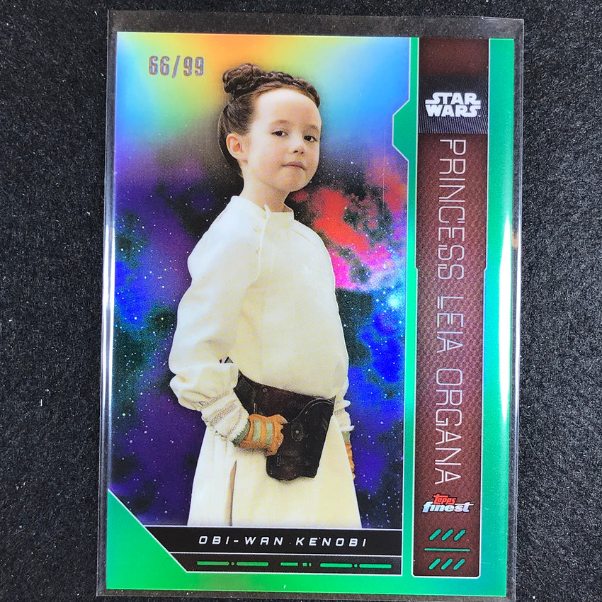 2023 Topps Finest Star Wars PRINCESS LEIA ORGANA Base Green 66/99 #47