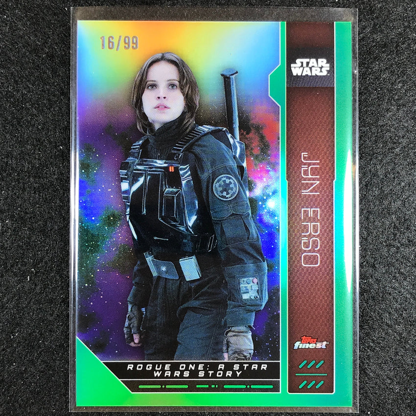 2023 Topps Finest Star Wars Jyn Erso Base Green 16/99 No 71