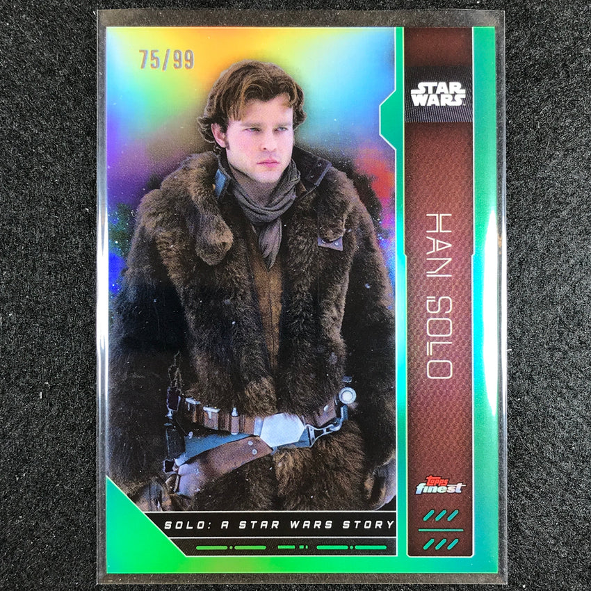 2023 Topps Finest Star Wars HAN SOLO Base Green 75/99 #91