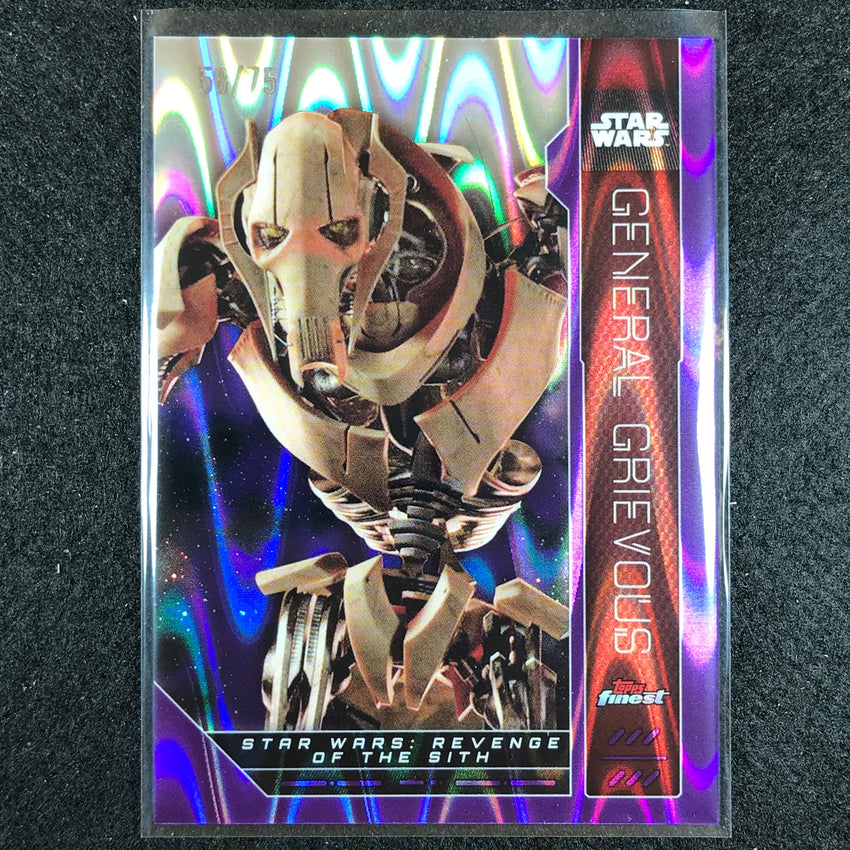 2023 Topps Finest Star Wars GENERAL GRIEVOUS Base Purple RayWave 58/75 #61