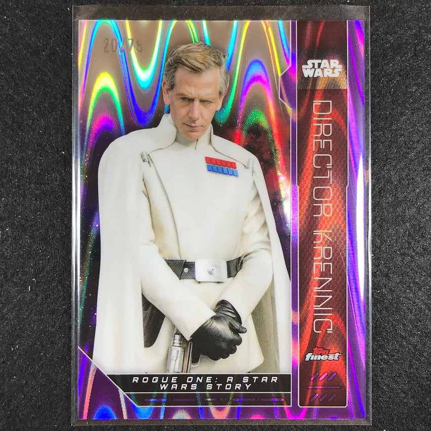 2023 Topps Finest Star Wars DIRECTOR KRENNIC Base Purple RayWave 20/75 #75