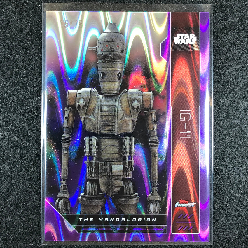 2023 Topps Finest Star Wars IG-11 Base Purple RayWave 15/75 #92