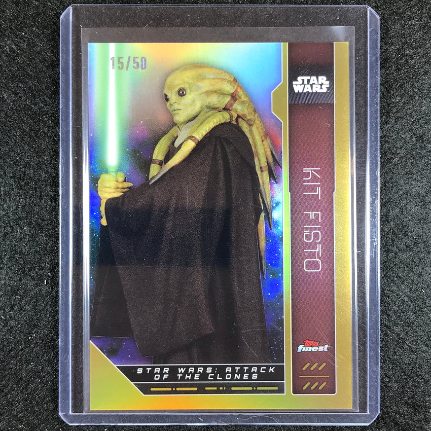 2023 Topps Finest Star Wars Kit Fisto Base Gold 15/50