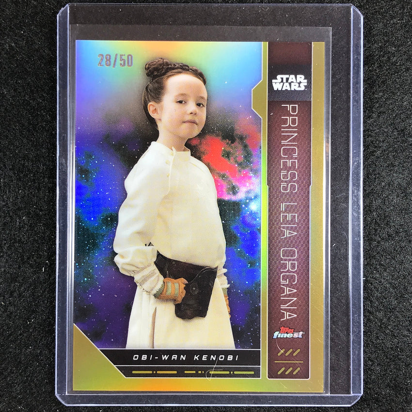 2023 Topps Finest Star Wars Princess Leia Organa Base Gold 28/50