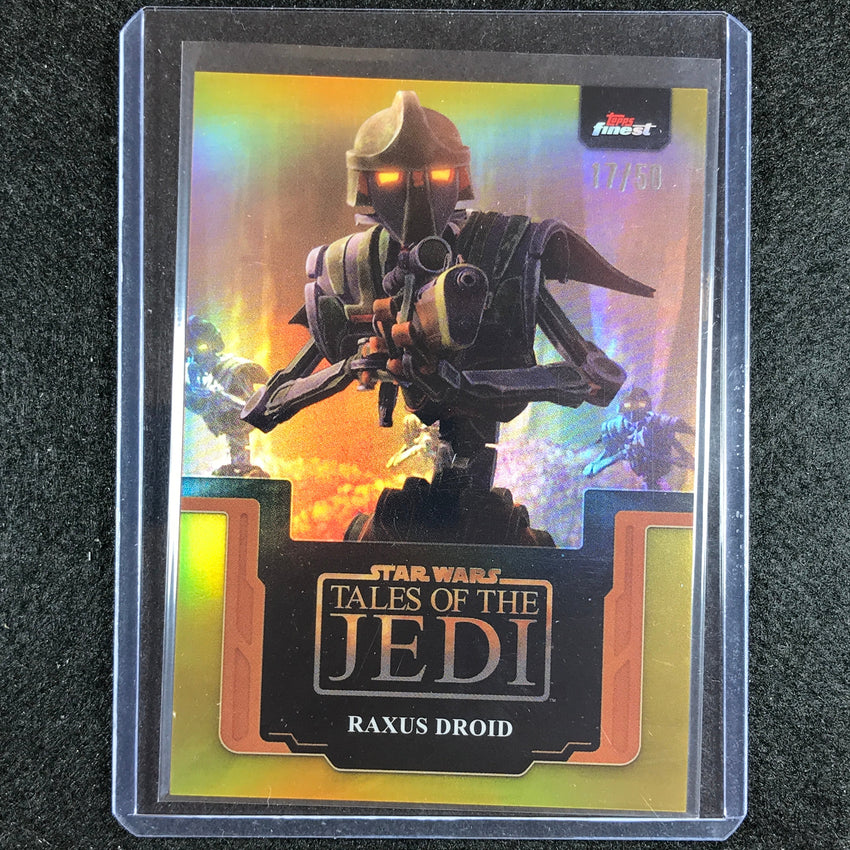 2023 Topps Finest Star Wars Raxus Droid Tales Of The Jedi Gold 17/50
